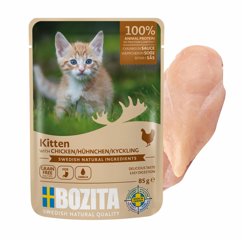 Mokra karma dla kociąt w sosie z kurczakiem 85g